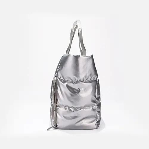 Lightweight Shiny Nylon Tote Bag with Spacious Interior and Padded Design